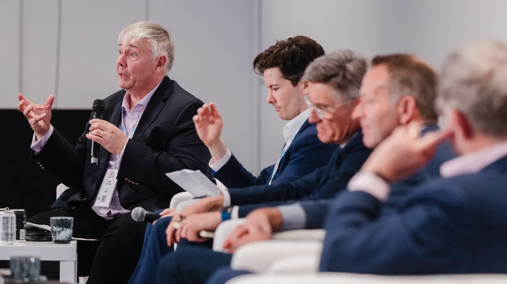 Paddy Paddison chairing the INCA and TechUK panel at FTTH Europe